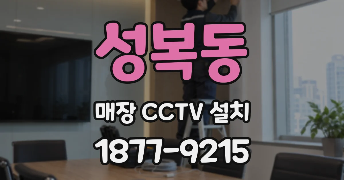 성복동 매장 CCTV 설치
