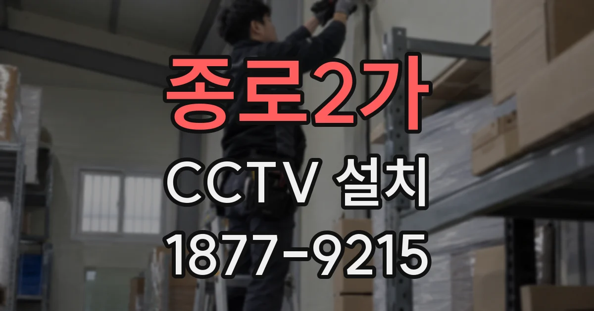종로2가 CCTV 설치