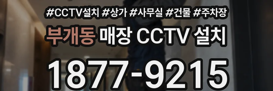 부개동 매장 CCTV 설치