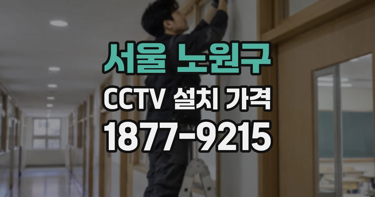 서울 노원구 CCTV 설치 가격