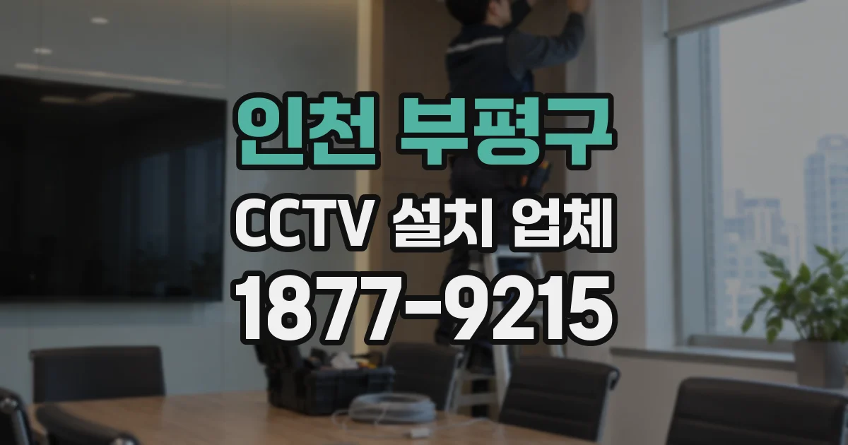 인천 부평구 CCTV 설치 업체