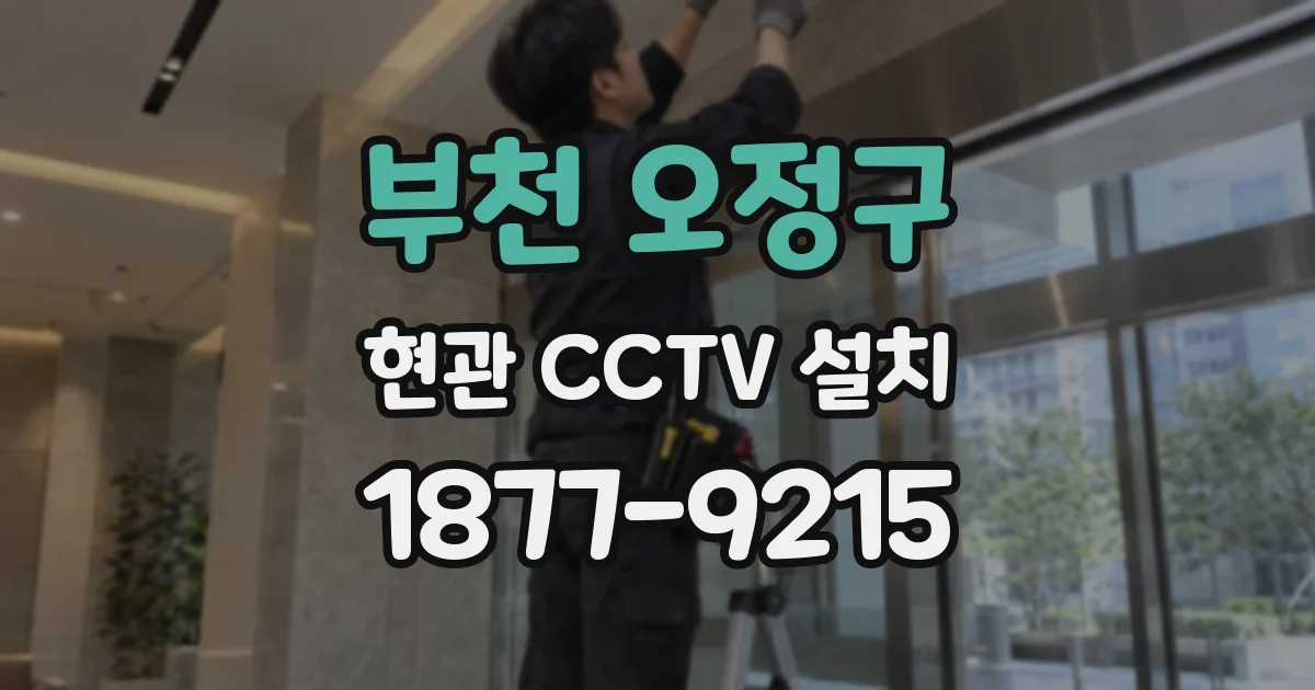 부천 오정구 현관 CCTV 설치