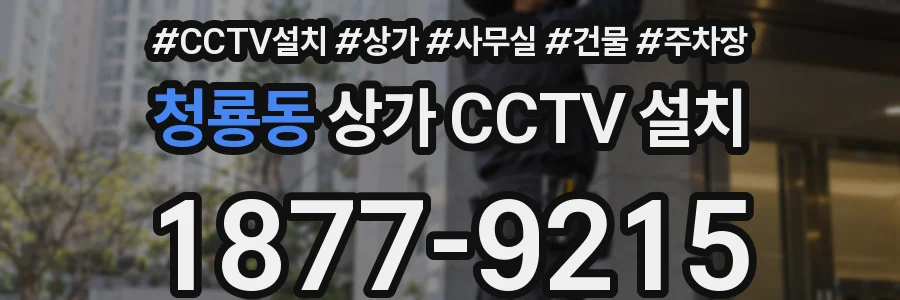 청룡동 상가 CCTV 설치