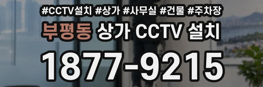부평동 상가 CCTV 설치