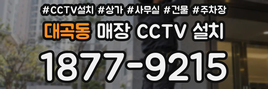 대곡동 매장 CCTV 설치