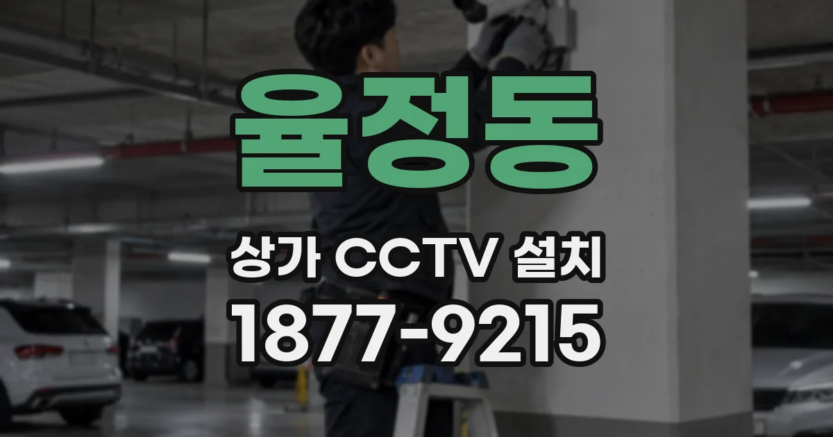 율정동 상가 CCTV 설치