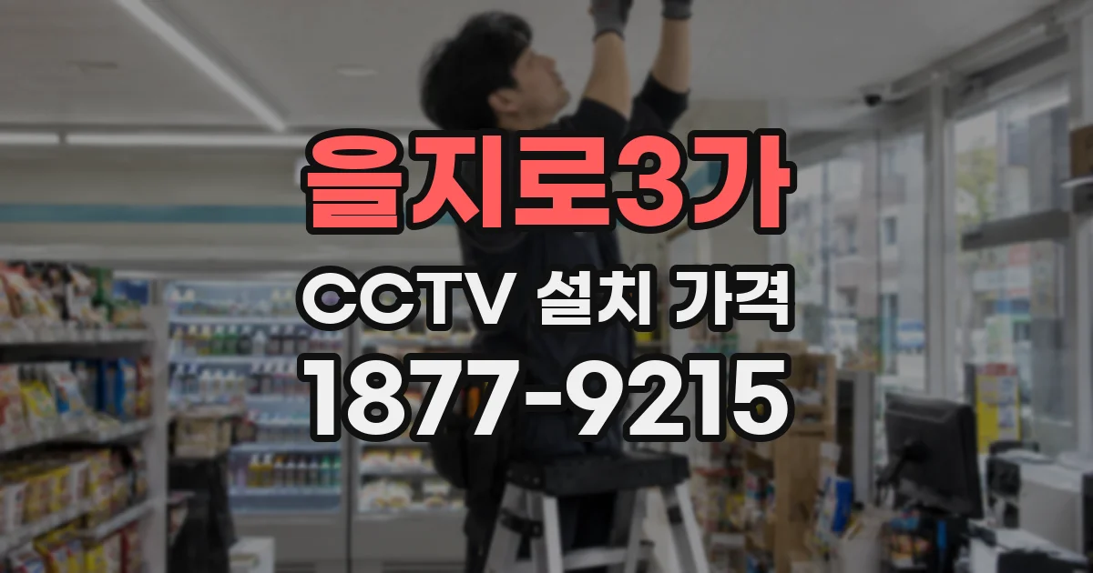 을지로3가 CCTV 설치 가격
