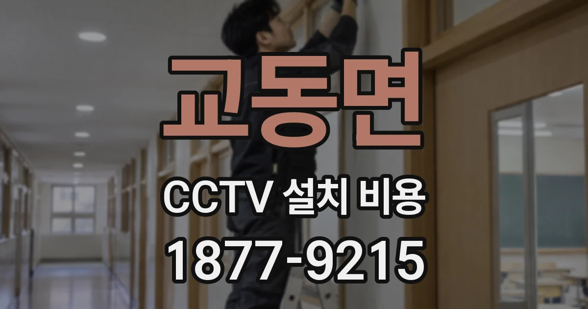 교동면 CCTV 설치 비용