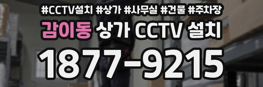 감이동 상가 CCTV 설치