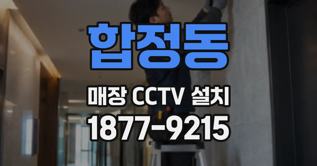 합정동 매장 CCTV 설치