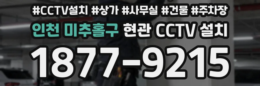 인천 미추홀구 현관 CCTV 설치