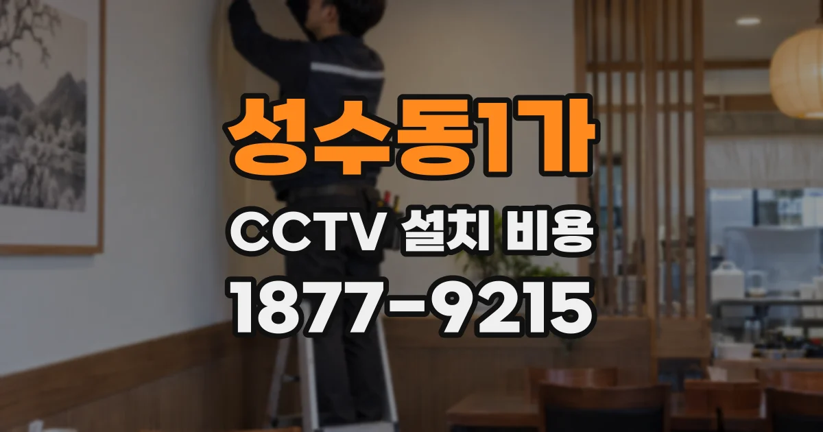 성수동1가 CCTV 설치 비용