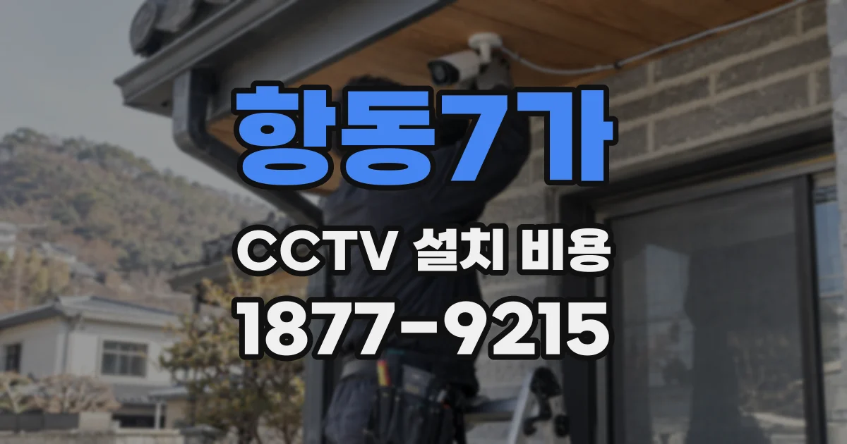 항동7가 CCTV 설치 비용