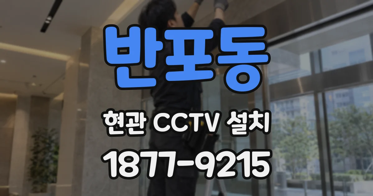 반포동 현관 CCTV 설치