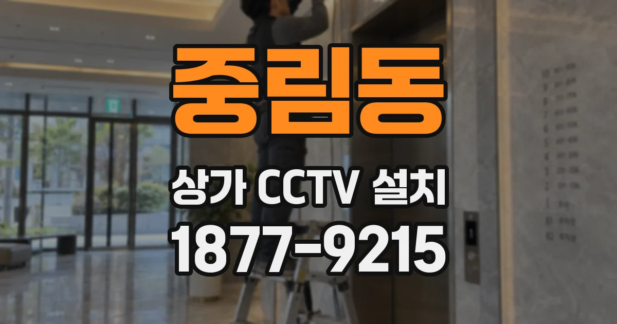 중림동 상가 CCTV 설치