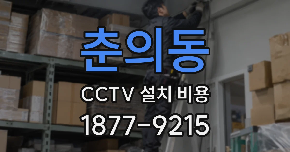 춘의동 CCTV 설치 비용