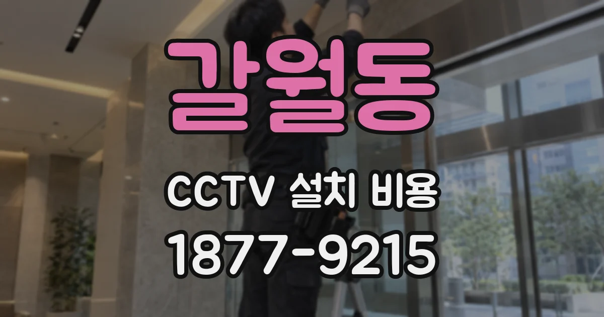 갈월동 CCTV 설치 비용