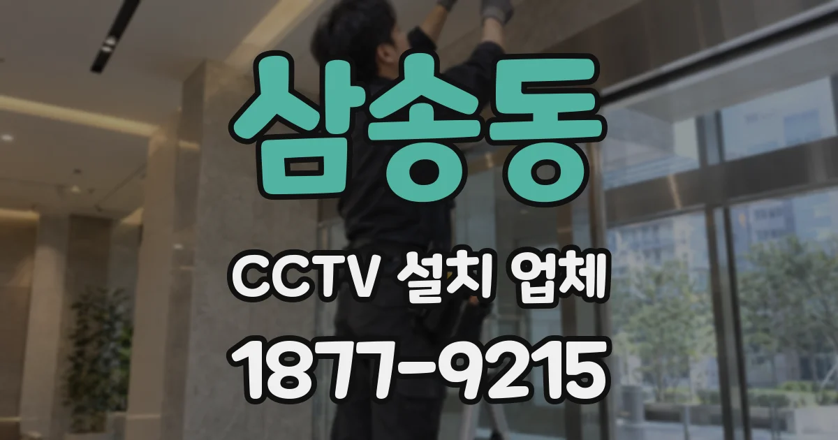 삼송동 CCTV 설치 업체