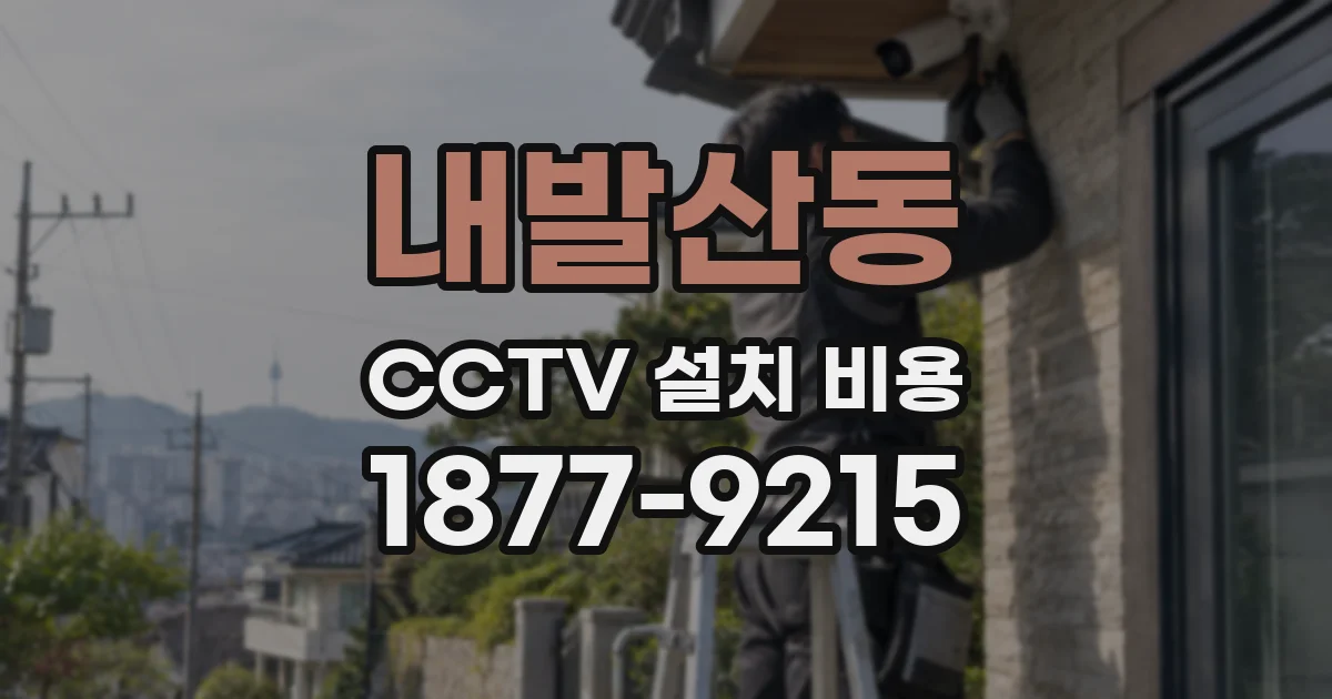 내발산동 CCTV 설치 비용