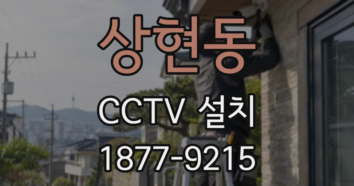상현동 CCTV 설치