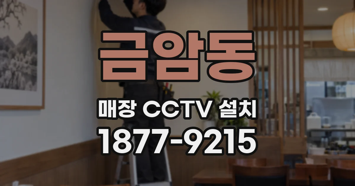 금암동 매장 CCTV 설치