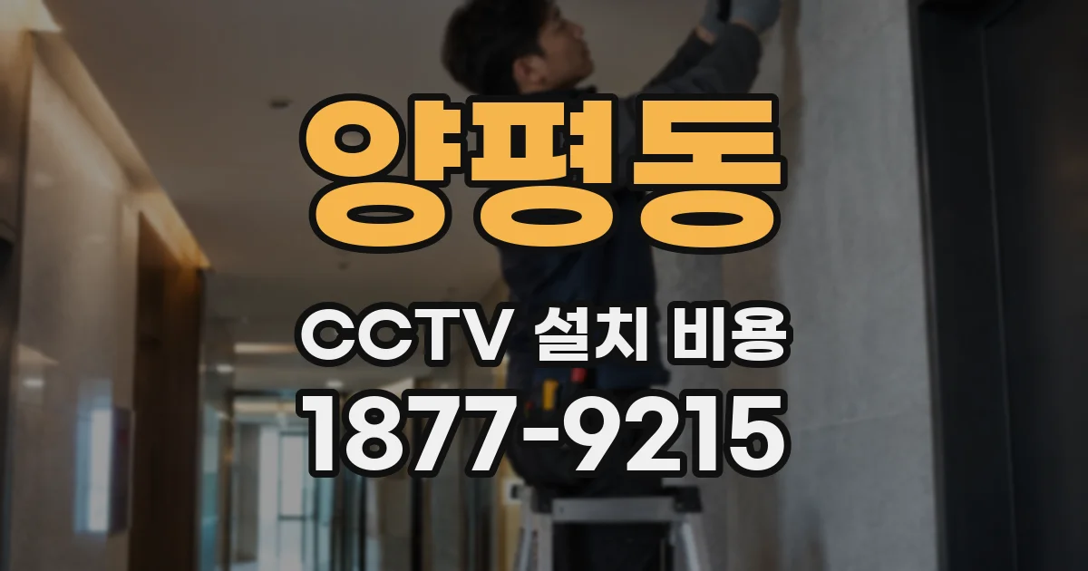 양평동 CCTV 설치 비용