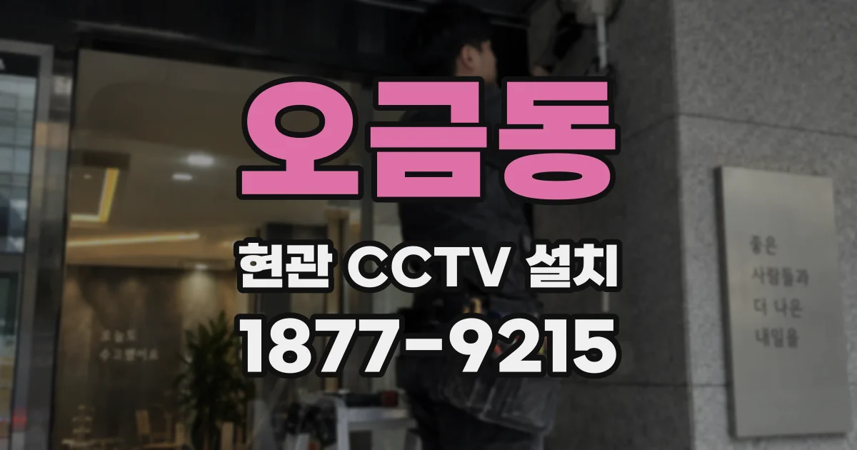 오금동 현관 CCTV 설치