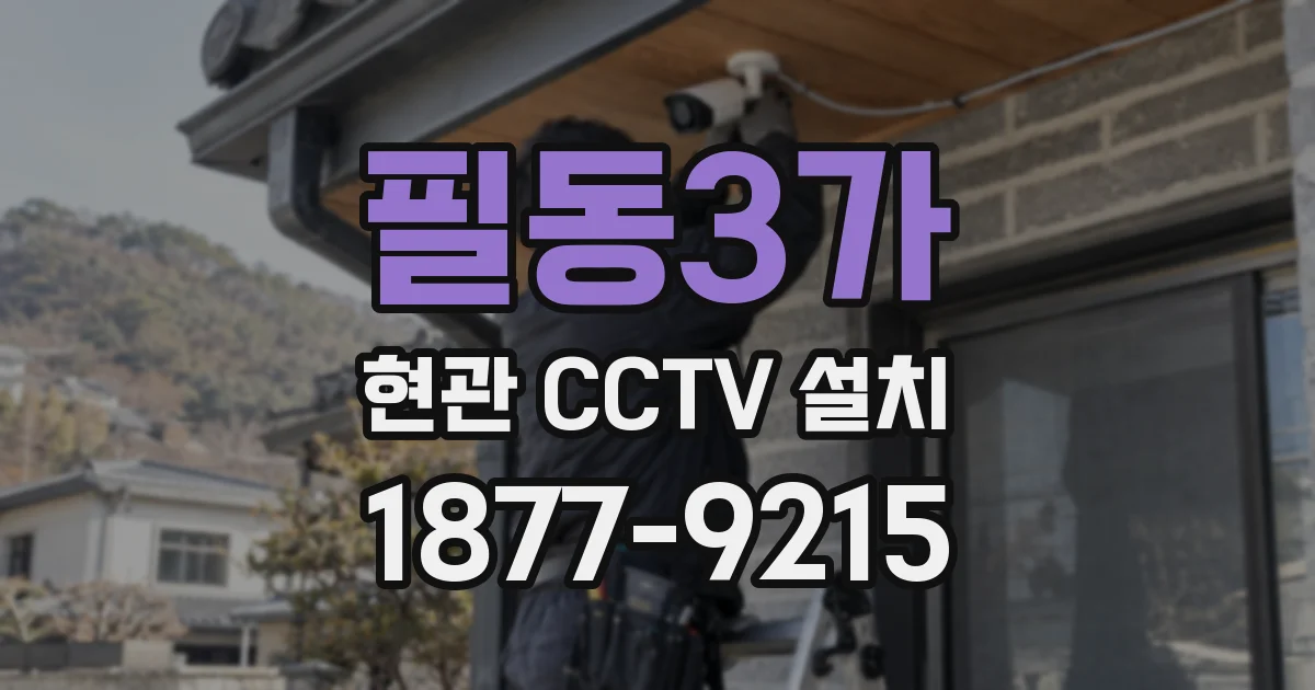 필동3가 현관 CCTV 설치