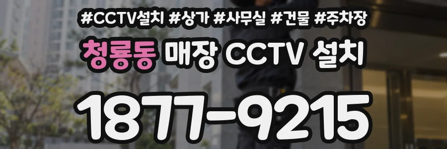 청룡동 매장 CCTV 설치