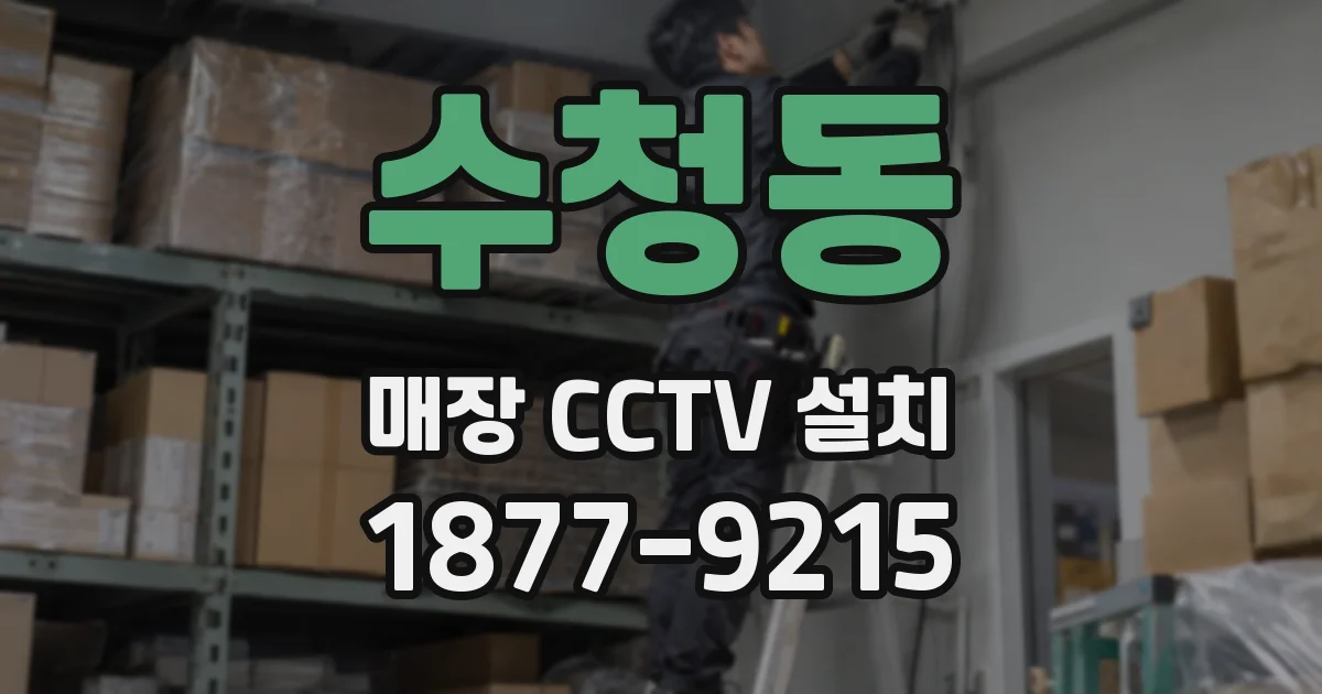 수청동 매장 CCTV 설치