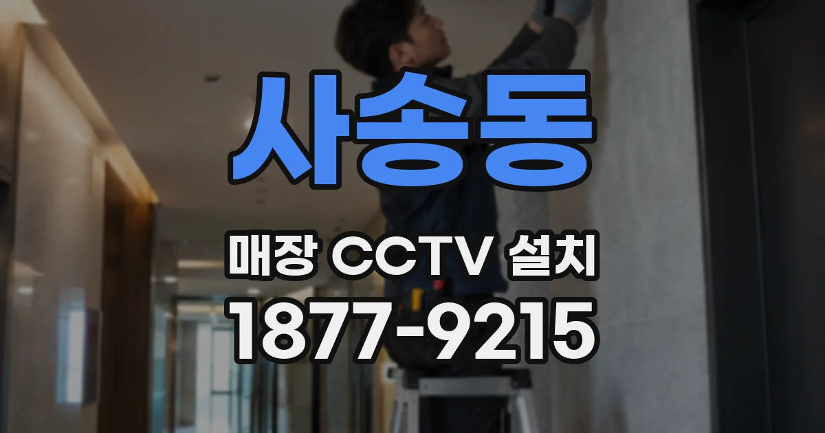 사송동 매장 CCTV 설치