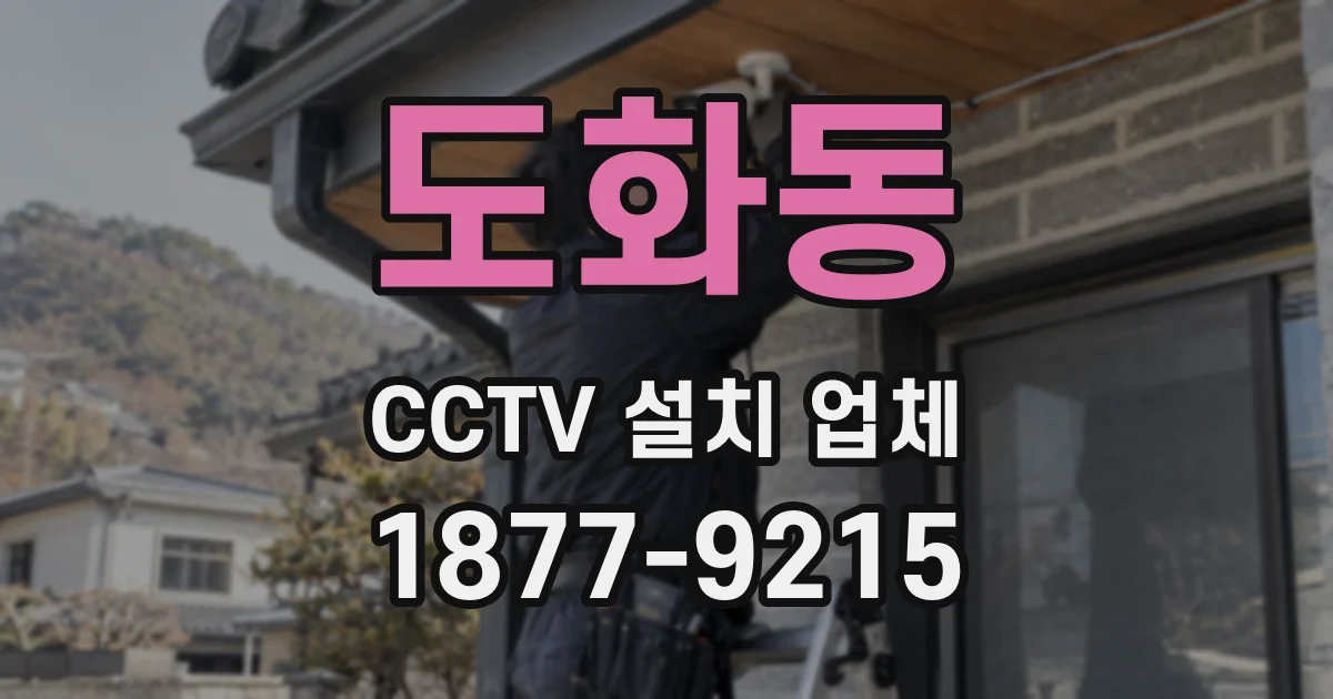 도화동 CCTV 설치 업체