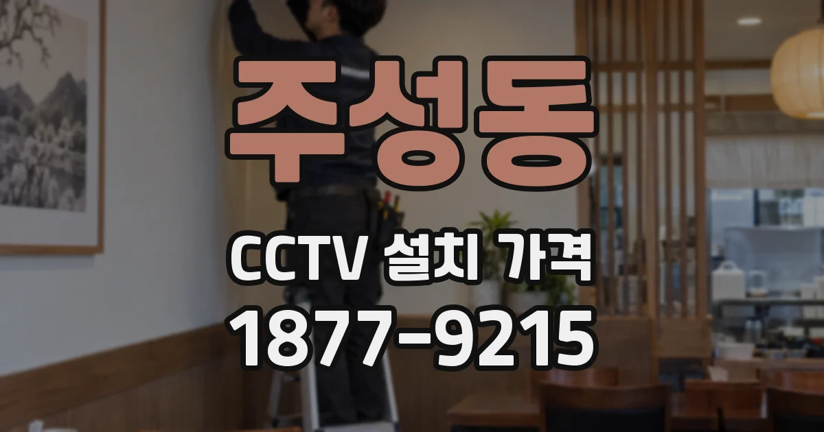 주성동 CCTV 설치 가격