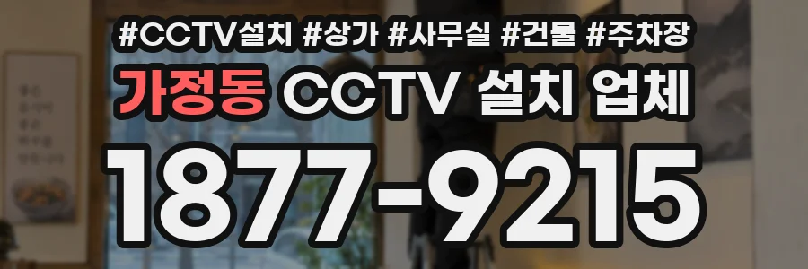 가정동 CCTV 설치 업체
