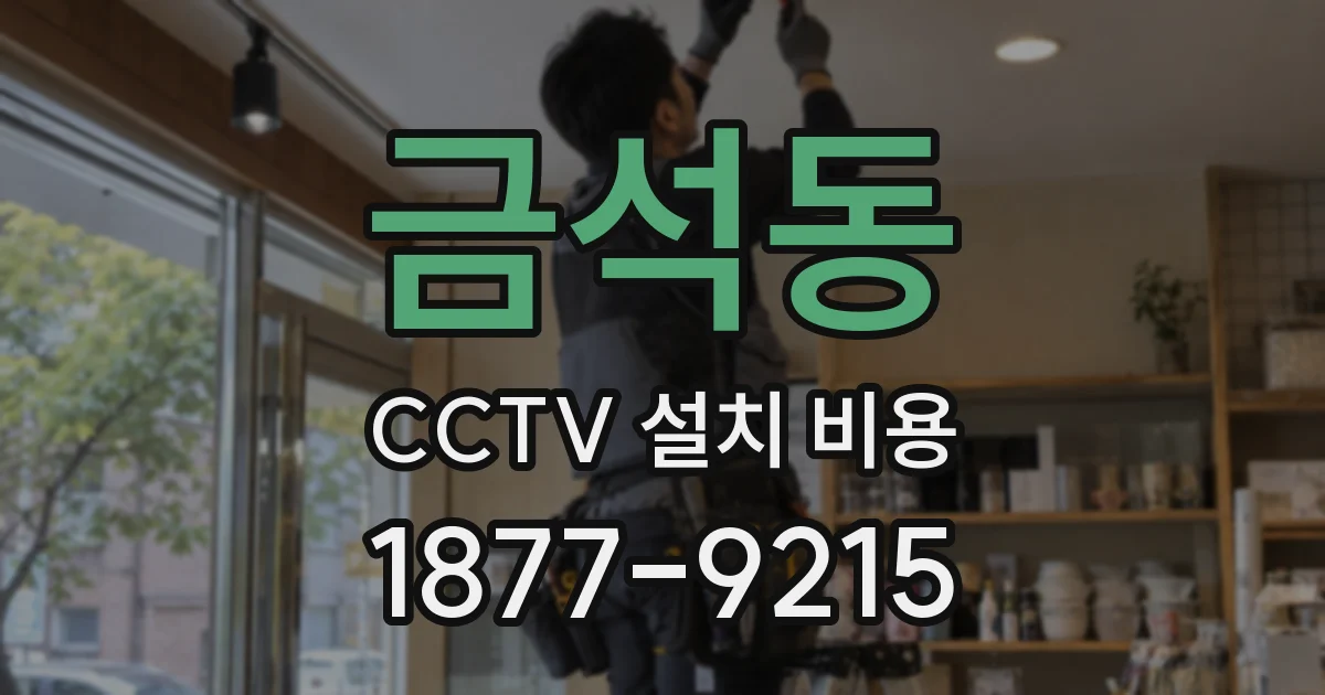 금석동 CCTV 설치 비용