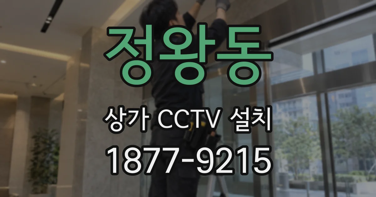 정왕동 상가 CCTV 설치