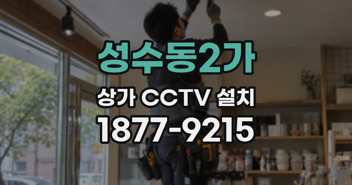 성수동2가 상가 CCTV 설치