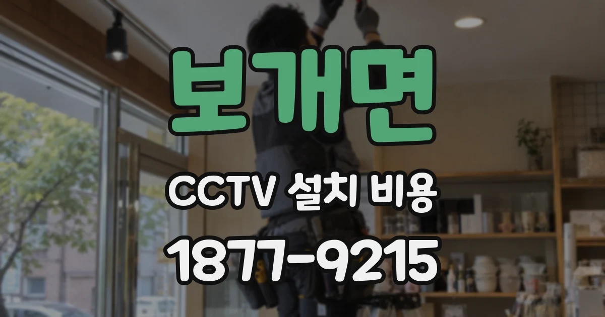 보개면 CCTV 설치 비용