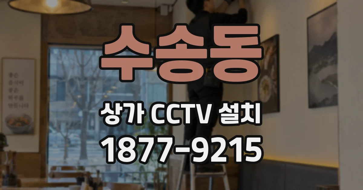 수송동 상가 CCTV 설치