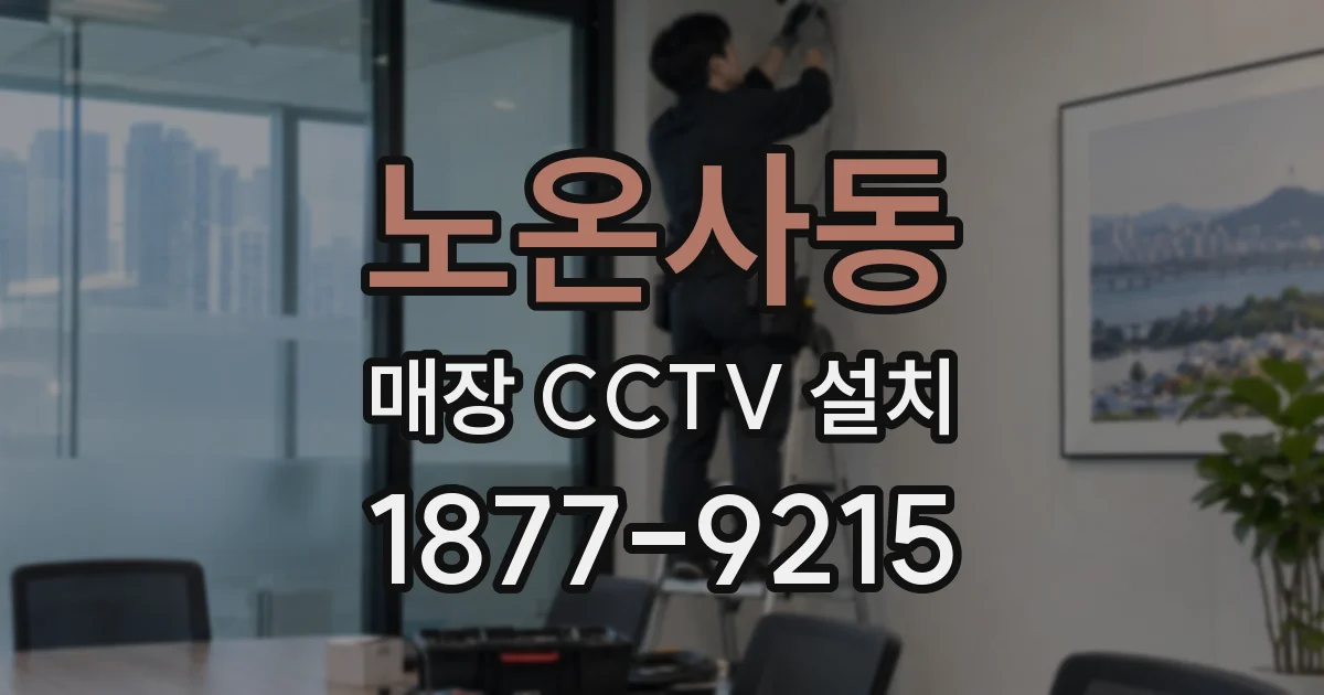 노온사동 매장 CCTV 설치