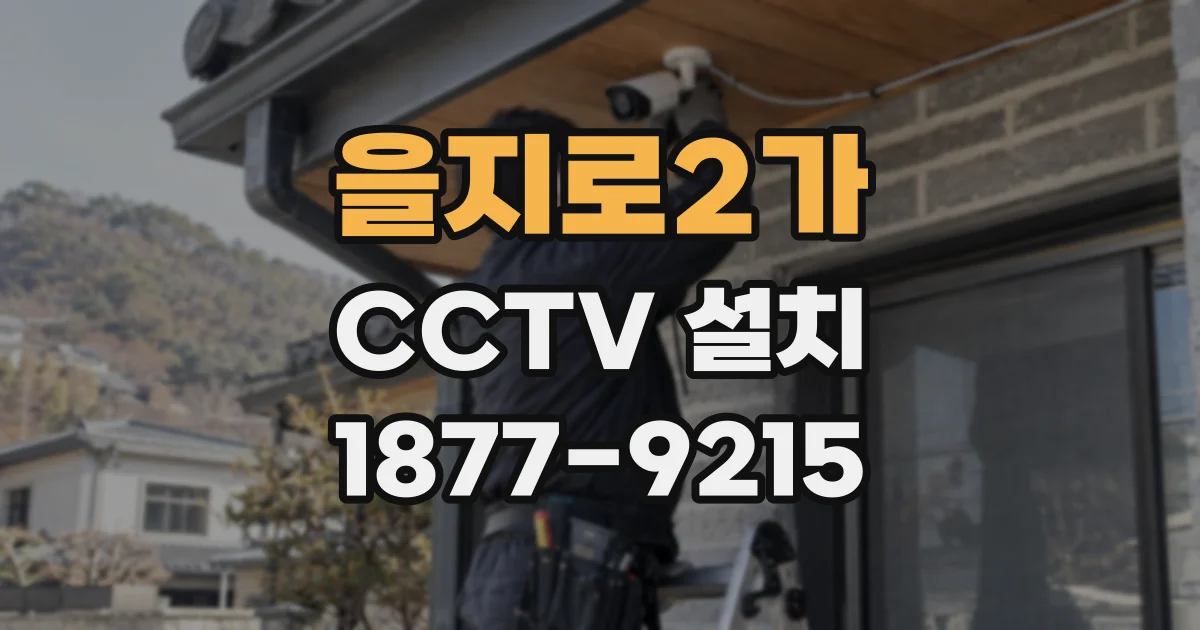 을지로2가 CCTV 설치
