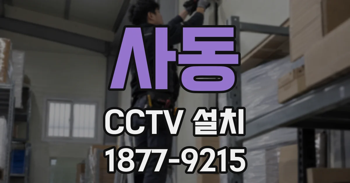 사동 CCTV 설치
