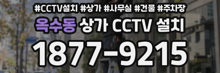 옥수동 상가 CCTV 설치