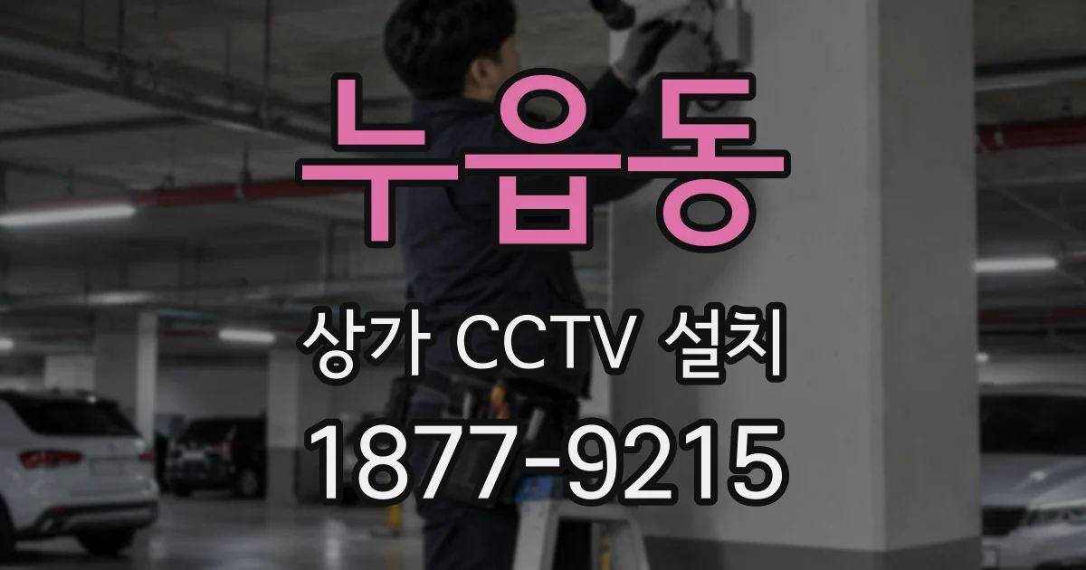 누읍동 상가 CCTV 설치