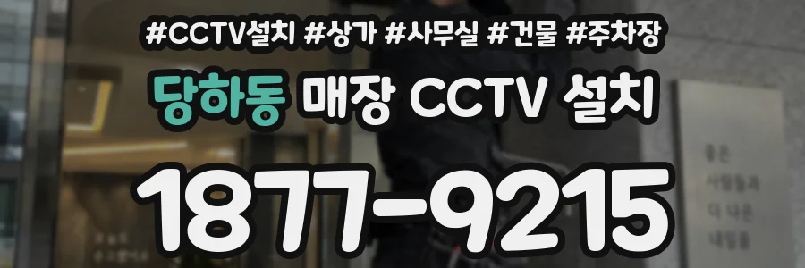 당하동 매장 CCTV 설치