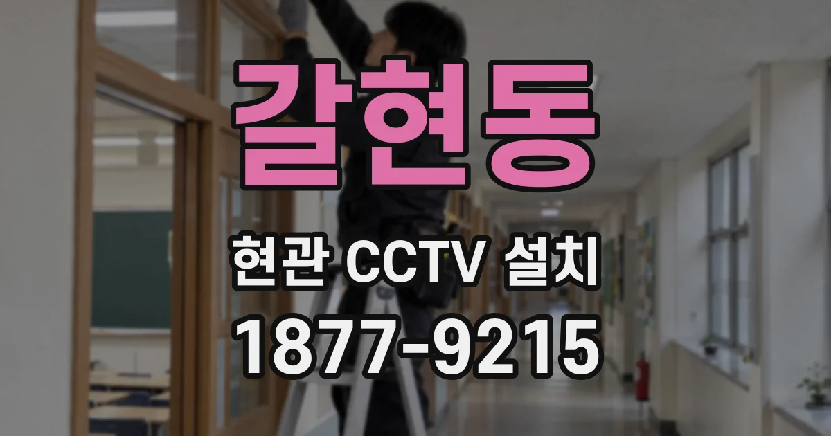 갈현동 현관 CCTV 설치