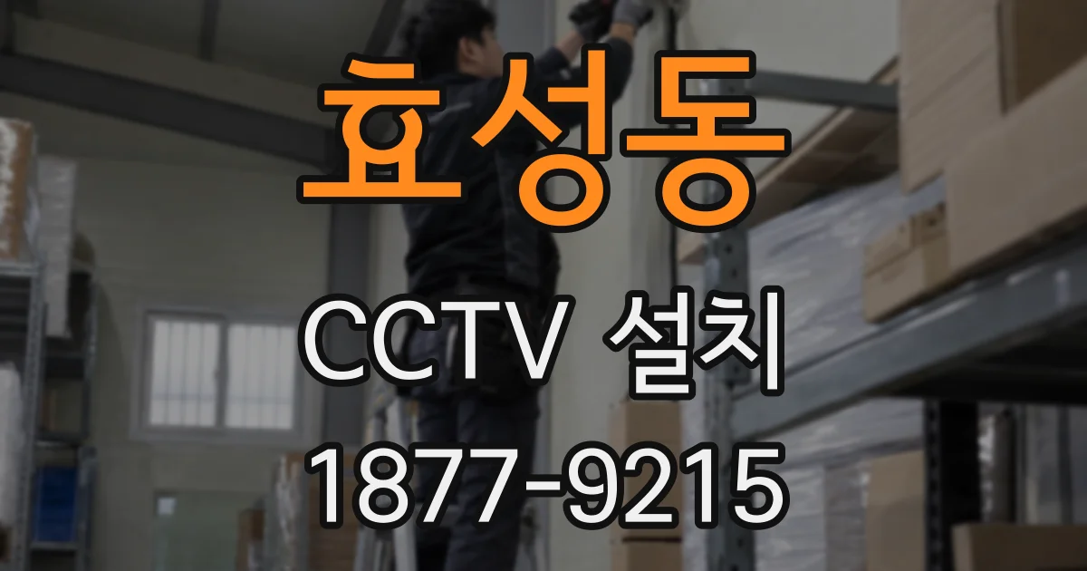 효성동 CCTV 설치