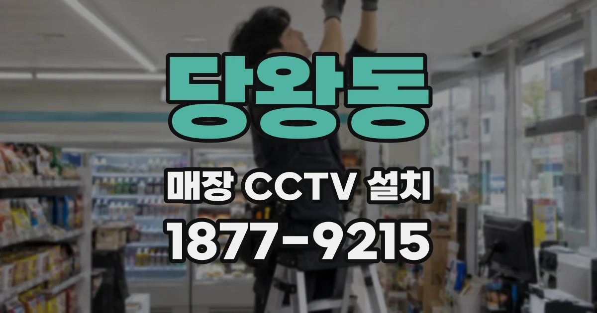 당왕동 매장 CCTV 설치