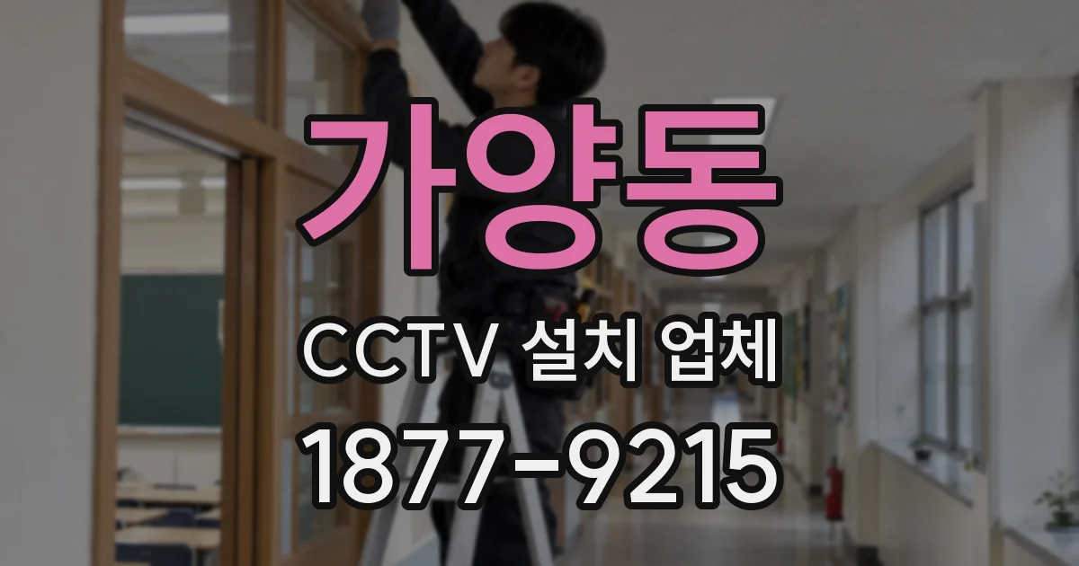 가양동 CCTV 설치 업체