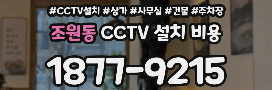 조원동 CCTV 설치 비용